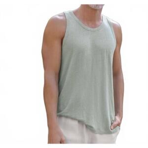 NEW ALEX CRANE sleeveless tank tee in moss